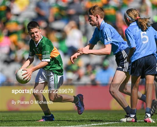 INTO Cumann na mBunscol GAA Respect Exhibition Go Games at Dublin v Kerry - GAA Football All-Ireland Senior Championship Semi-Final INTO Cumann na mBunscol GAA Respect Exhibition Go Games at Dublin v Kerry - GAA Football All-Ireland Senior Championship Semi-Final