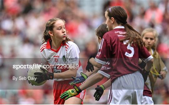 INTO Cumann na mBunscol GAA Respect Exhibition Go Games at Galway v Derry - GAA Football All-Ireland Senior Championship Semi-Final