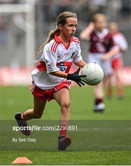 INTO Cumann na mBunscol GAA Respect Exhibition Go Games at Galway v Derry - GAA Football All-Ireland Senior Championship Semi-Final INTO Cumann na mBunscol GAA Respect Exhibition Go Games at Galway v Derry - GAA Football All-Ireland Senior Championship Semi-Final