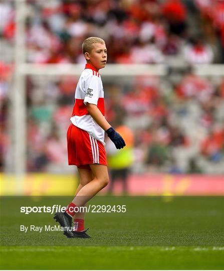 INTO Cumann na mBunscol GAA Respect Exhibition Go Games at Galway v Derry - GAA Football All-Ireland Senior Championship Semi-Final