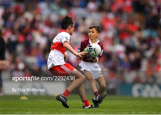 INTO Cumann na mBunscol GAA Respect Exhibition Go Games at Galway v Derry - GAA Football All-Ireland Senior Championship Semi-Final