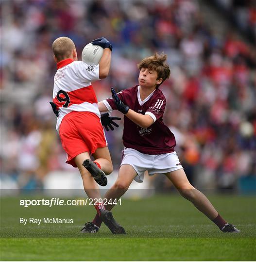 INTO Cumann na mBunscol GAA Respect Exhibition Go Games at Galway v Derry - GAA Football All-Ireland Senior Championship Semi-Final INTO Cumann na mBunscol GAA Respect Exhibition Go Games at Galway v Derry - GAA Football All-Ireland Senior Championship Semi-Final