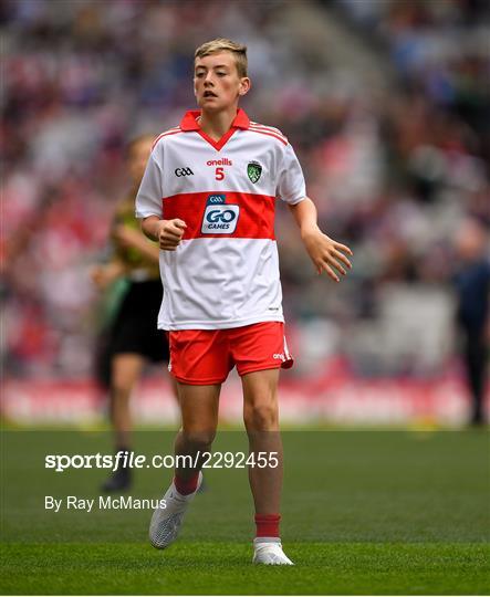 INTO Cumann na mBunscol GAA Respect Exhibition Go Games at Galway v Derry - GAA Football All-Ireland Senior Championship Semi-Final INTO Cumann na mBunscol GAA Respect Exhibition Go Games at Galway v Derry - GAA Football All-Ireland Senior Championship Semi-Final