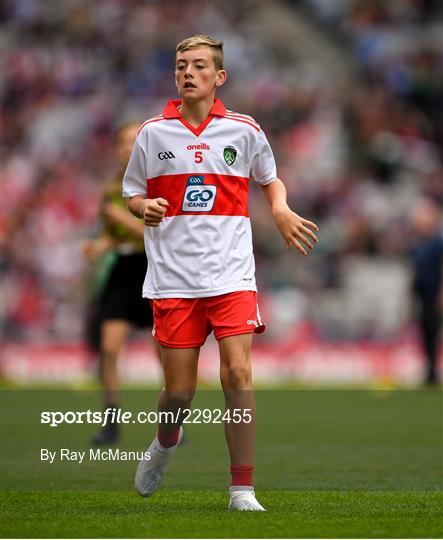 INTO Cumann na mBunscol GAA Respect Exhibition Go Games at Galway v Derry - GAA Football All-Ireland Senior Championship Semi-Final