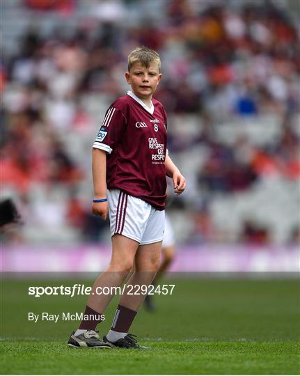 INTO Cumann na mBunscol GAA Respect Exhibition Go Games at Galway v Derry - GAA Football All-Ireland Senior Championship Semi-Final INTO Cumann na mBunscol GAA Respect Exhibition Go Games at Galway v Derry - GAA Football All-Ireland Senior Championship Semi-Final