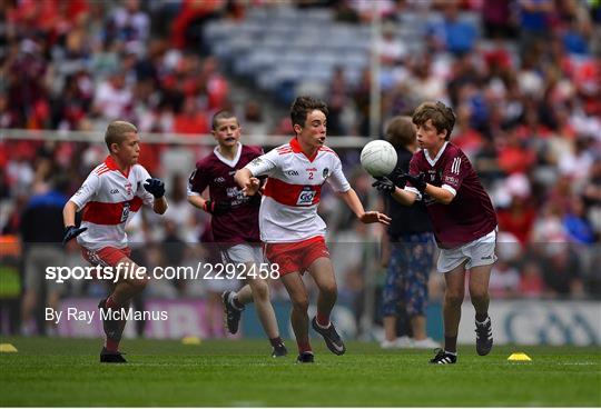 INTO Cumann na mBunscol GAA Respect Exhibition Go Games at Galway v Derry - GAA Football All-Ireland Senior Championship Semi-Final INTO Cumann na mBunscol GAA Respect Exhibition Go Games at Galway v Derry - GAA Football All-Ireland Senior Championship Semi-Final