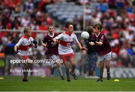 INTO Cumann na mBunscol GAA Respect Exhibition Go Games at Galway v Derry - GAA Football All-Ireland Senior Championship Semi-Final