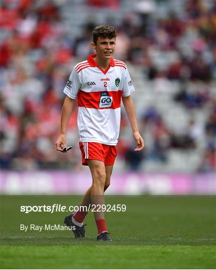 INTO Cumann na mBunscol GAA Respect Exhibition Go Games at Galway v Derry - GAA Football All-Ireland Senior Championship Semi-Final INTO Cumann na mBunscol GAA Respect Exhibition Go Games at Galway v Derry - GAA Football All-Ireland Senior Championship Semi-Final