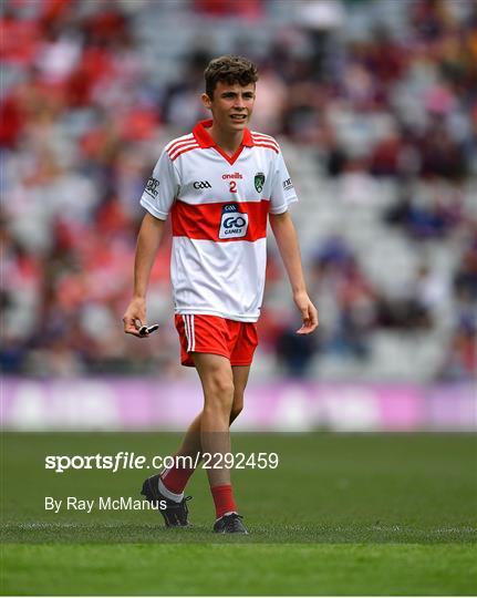 INTO Cumann na mBunscol GAA Respect Exhibition Go Games at Galway v Derry - GAA Football All-Ireland Senior Championship Semi-Final