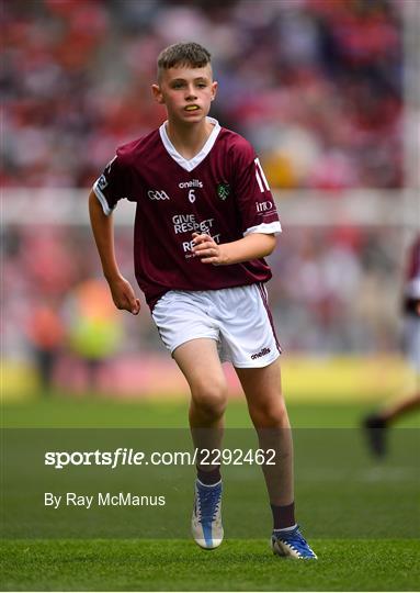 INTO Cumann na mBunscol GAA Respect Exhibition Go Games at Galway v Derry - GAA Football All-Ireland Senior Championship Semi-Final