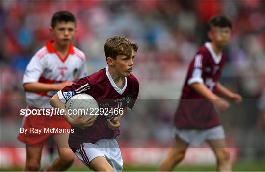 INTO Cumann na mBunscol GAA Respect Exhibition Go Games at Galway v Derry - GAA Football All-Ireland Senior Championship Semi-Final