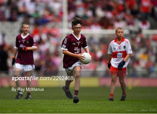 INTO Cumann na mBunscol GAA Respect Exhibition Go Games at Galway v Derry - GAA Football All-Ireland Senior Championship Semi-Final