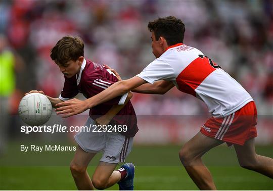 INTO Cumann na mBunscol GAA Respect Exhibition Go Games at Galway v Derry - GAA Football All-Ireland Senior Championship Semi-Final