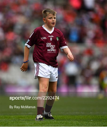 INTO Cumann na mBunscol GAA Respect Exhibition Go Games at Galway v Derry - GAA Football All-Ireland Senior Championship Semi-Final INTO Cumann na mBunscol GAA Respect Exhibition Go Games at Galway v Derry - GAA Football All-Ireland Senior Championship Semi-Final