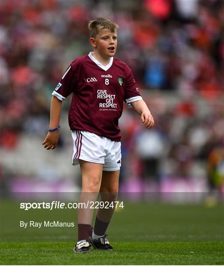 INTO Cumann na mBunscol GAA Respect Exhibition Go Games at Galway v Derry - GAA Football All-Ireland Senior Championship Semi-Final