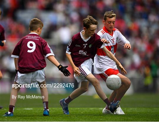 INTO Cumann na mBunscol GAA Respect Exhibition Go Games at Galway v Derry - GAA Football All-Ireland Senior Championship Semi-Final INTO Cumann na mBunscol GAA Respect Exhibition Go Games at Galway v Derry - GAA Football All-Ireland Senior Championship Semi-Final