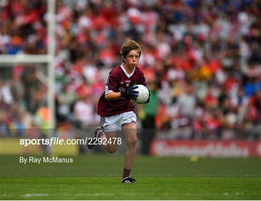 INTO Cumann na mBunscol GAA Respect Exhibition Go Games at Galway v Derry - GAA Football All-Ireland Senior Championship Semi-Final INTO Cumann na mBunscol GAA Respect Exhibition Go Games at Galway v Derry - GAA Football All-Ireland Senior Championship Semi-Final