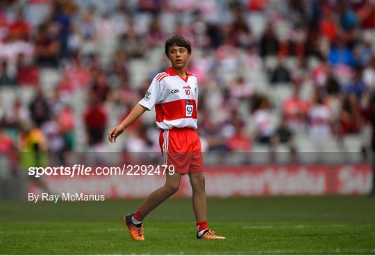 INTO Cumann na mBunscol GAA Respect Exhibition Go Games at Galway v Derry - GAA Football All-Ireland Senior Championship Semi-Final INTO Cumann na mBunscol GAA Respect Exhibition Go Games at Galway v Derry - GAA Football All-Ireland Senior Championship Semi-Final