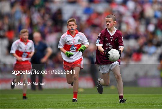 INTO Cumann na mBunscol GAA Respect Exhibition Go Games at Galway v Derry - GAA Football All-Ireland Senior Championship Semi-Final INTO Cumann na mBunscol GAA Respect Exhibition Go Games at Galway v Derry - GAA Football All-Ireland Senior Championship Semi-Final