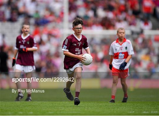 INTO Cumann na mBunscol GAA Respect Exhibition Go Games at Galway v Derry - GAA Football All-Ireland Senior Championship Semi-Final