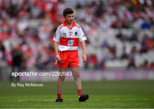 INTO Cumann na mBunscol GAA Respect Exhibition Go Games at Galway v Derry - GAA Football All-Ireland Senior Championship Semi-Final INTO Cumann na mBunscol GAA Respect Exhibition Go Games at Galway v Derry - GAA Football All-Ireland Senior Championship Semi-Final