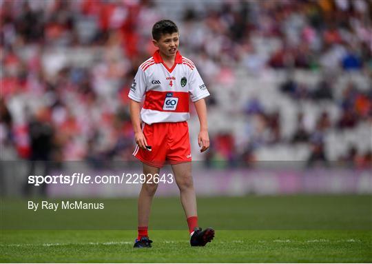 INTO Cumann na mBunscol GAA Respect Exhibition Go Games at Galway v Derry - GAA Football All-Ireland Senior Championship Semi-Final