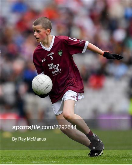 INTO Cumann na mBunscol GAA Respect Exhibition Go Games at Galway v Derry - GAA Football All-Ireland Senior Championship Semi-Final