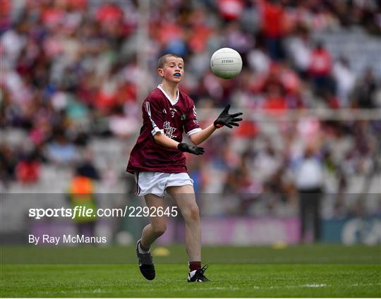 INTO Cumann na mBunscol GAA Respect Exhibition Go Games at Galway v Derry - GAA Football All-Ireland Senior Championship Semi-Final