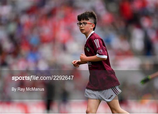 INTO Cumann na mBunscol GAA Respect Exhibition Go Games at Galway v Derry - GAA Football All-Ireland Senior Championship Semi-Final INTO Cumann na mBunscol GAA Respect Exhibition Go Games at Galway v Derry - GAA Football All-Ireland Senior Championship Semi-Final