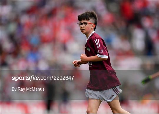 INTO Cumann na mBunscol GAA Respect Exhibition Go Games at Galway v Derry - GAA Football All-Ireland Senior Championship Semi-Final