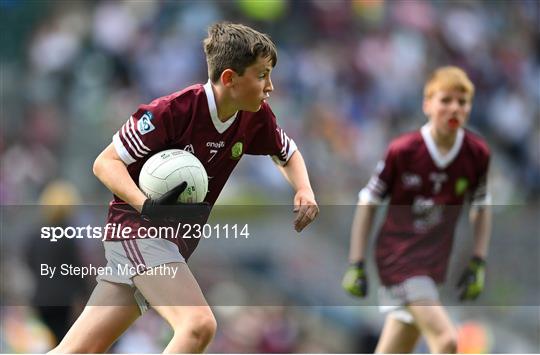 INTO Cumann na mBunscol GAA Respect Exhibition Go Games at GAA All-Ireland Senior Football Championship Final INTO Cumann na mBunscol GAA Respect Exhibition Go Games at GAA All-Ireland Senior Football Championship Final