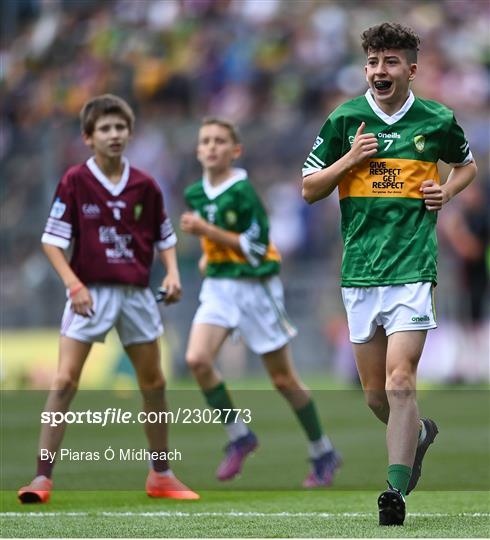 INTO Cumann na mBunscol GAA Respect Exhibition Go Games at GAA All-Ireland Senior Football Championship Final INTO Cumann na mBunscol GAA Respect Exhibition Go Games at GAA All-Ireland Senior Football Championship Final