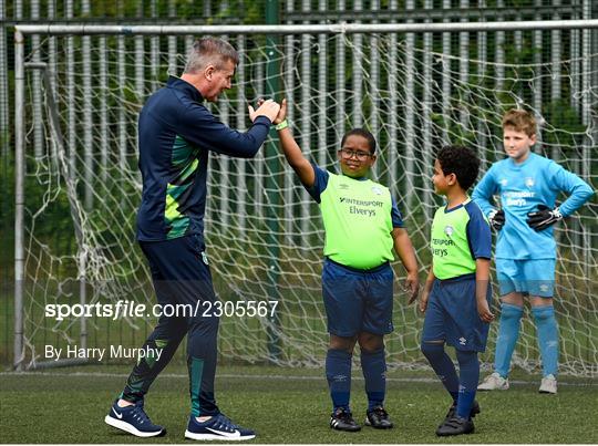 Stephen Kenny - INTERSPORT Elverys FAI Summer Soccer Schools visit Stephen Kenny - INTERSPORT Elverys FAI Summer Soccer Schools visit