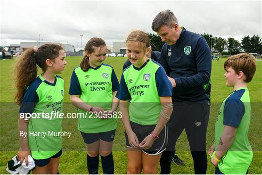 Stephen Kenny - INTERSPORT Elverys FAI Summer Soccer Schools visit Stephen Kenny - INTERSPORT Elverys FAI Summer Soccer Schools visit