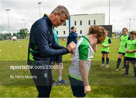 Stephen Kenny - INTERSPORT Elverys FAI Summer Soccer Schools visit Stephen Kenny - INTERSPORT Elverys FAI Summer Soccer Schools visit