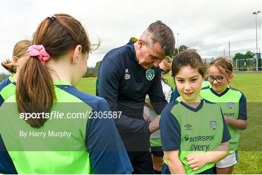 Stephen Kenny - INTERSPORT Elverys FAI Summer Soccer Schools visit Stephen Kenny - INTERSPORT Elverys FAI Summer Soccer Schools visit