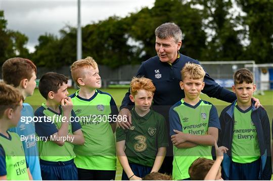 Stephen Kenny - INTERSPORT Elverys FAI Summer Soccer Schools visit Stephen Kenny - INTERSPORT Elverys FAI Summer Soccer Schools visit