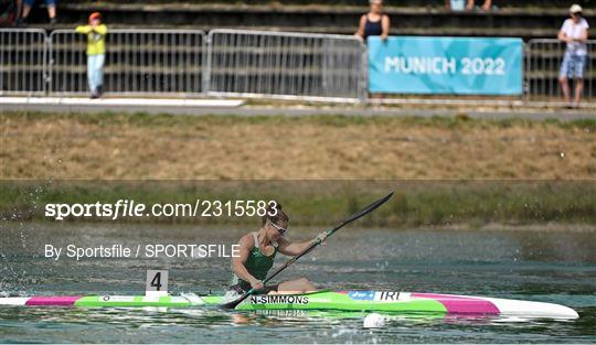 Canoe Sprint - Day 8 - European Championships Munich 2022