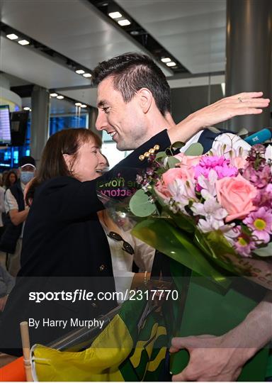 Irish European Athletics Championship Team return to Dublin Airport