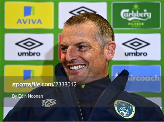 Republic of Ireland U21 Press Conference and Training Session