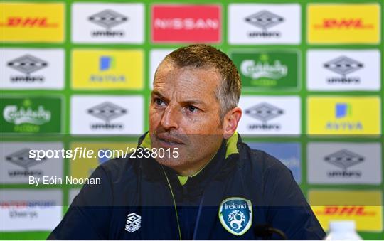 Republic of Ireland U21 Press Conference and Training Session