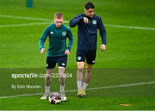 Republic of Ireland U21 Press Conference and Training Session