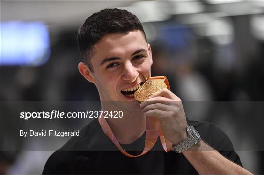 Gold Medallist Rhys McClenaghan Returns from World Artistic Gymnastics Championships 2022