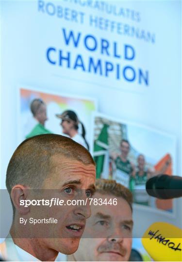 Robert Heffernan Returns Home from the IAAF World Athletics Championships 2013