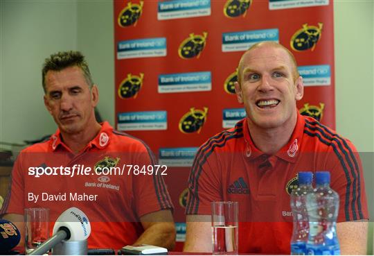 Munster Rugby Press Conference - Tuesday 20th August