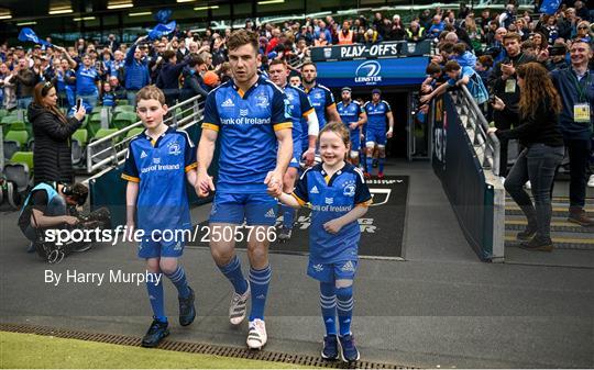 Mascots at Leinster v Cell C Sharks - United Rugby Championship Quarter-Final