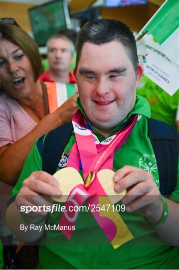 World Special Olympic Games - Athletes Return Home