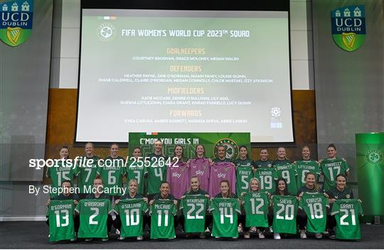 Republic of Ireland's FIFA Women's World Cup 2023 Squad Announcement Event