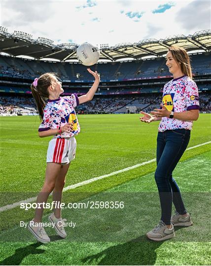 Lidl Ladies Gaelic Football Jersey Design Competition Winner at TG4 LGFA All-Ireland Intermediate Championship Final