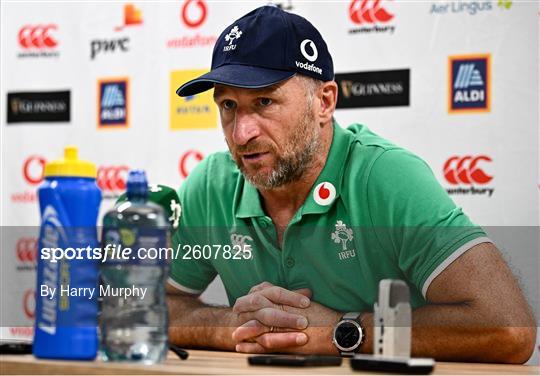 Ireland Rugby Squad Training and Media Conference